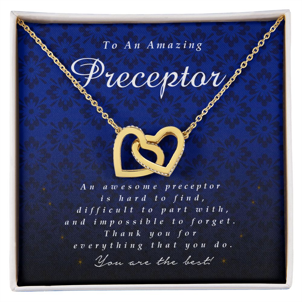 Interlocking Hearts Necklace, To An Amazing Preceptor