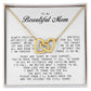 To my Beautiful Mom, Interlocking Hearts Necklace, Mother's Day Gift