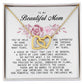 To my Beautiful Mom, Interlocking Hearts Necklace, Mother's Day Gift