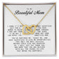 To my Beautiful Mom, Interlocking Hearts Necklace, Mother's Day Gift
