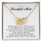 To my Beautiful Mom, Interlocking Hearts Necklace, Mother's Day Gift