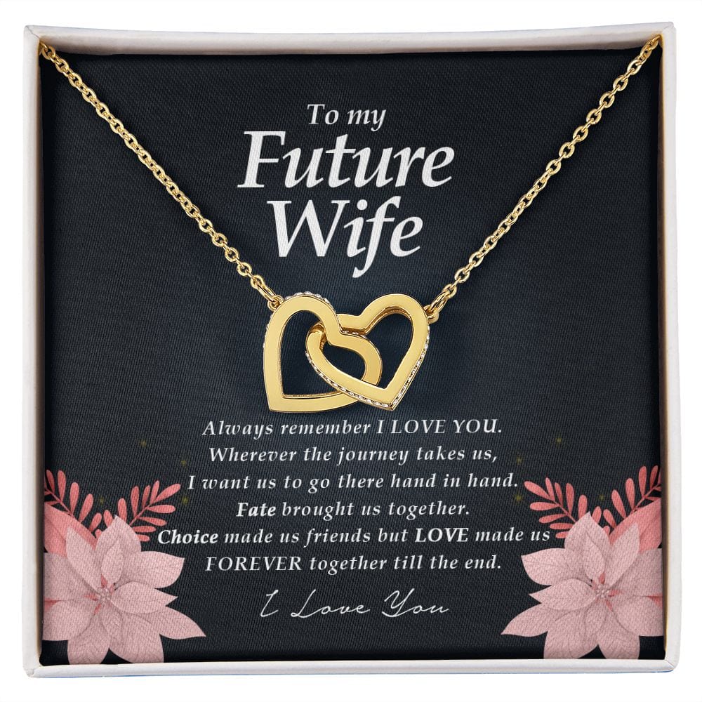 To My Future Wife, Interlocking Hearts Necklace