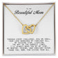 To my Beautiful Mom, Interlocking Hearts Necklace, Mother's Day Gift