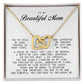 To my Beautiful Mom, Interlocking Hearts Necklace, Mother's Day Gift