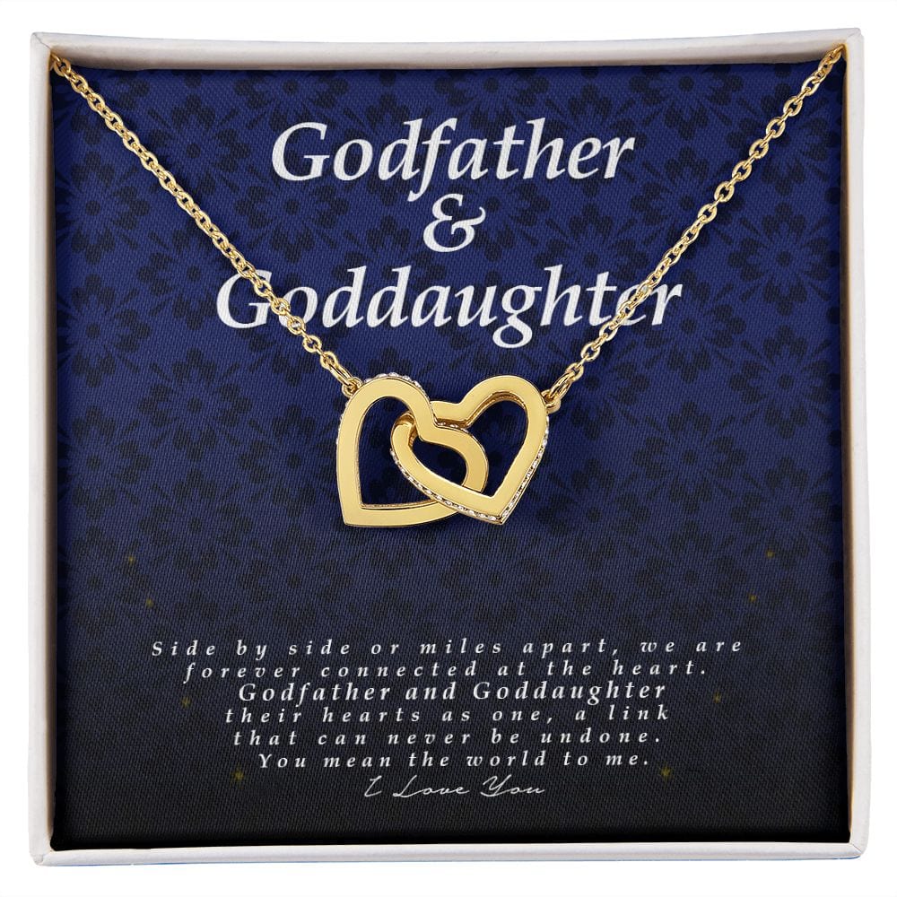 Goddaughter Gift from Godfather, Interlocking Hearts Necklace