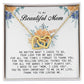 To my Beautiful Mom, Interlocking Hearts Necklace, Mother's Day Gift
