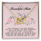 To my Beautiful Mom, Interlocking Hearts Necklace, Mother's Day Gift