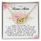 To My Bonus Mom, Interlocking Hearts Necklace