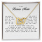 To My Bonus Mom, Interlocking Hearts Necklace