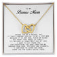 To My Bonus Mom, Interlocking Hearts Necklace
