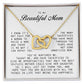 To my Beautiful Mom, Interlocking Hearts Necklace, Mother's Day Gift