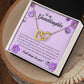To My Granddaughter, Interlocking Heart Necklace