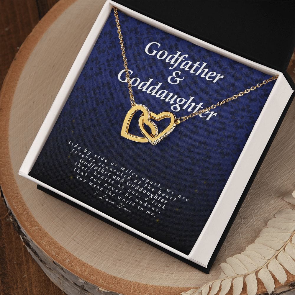 Goddaughter Gift from Godfather, Interlocking Hearts Necklace