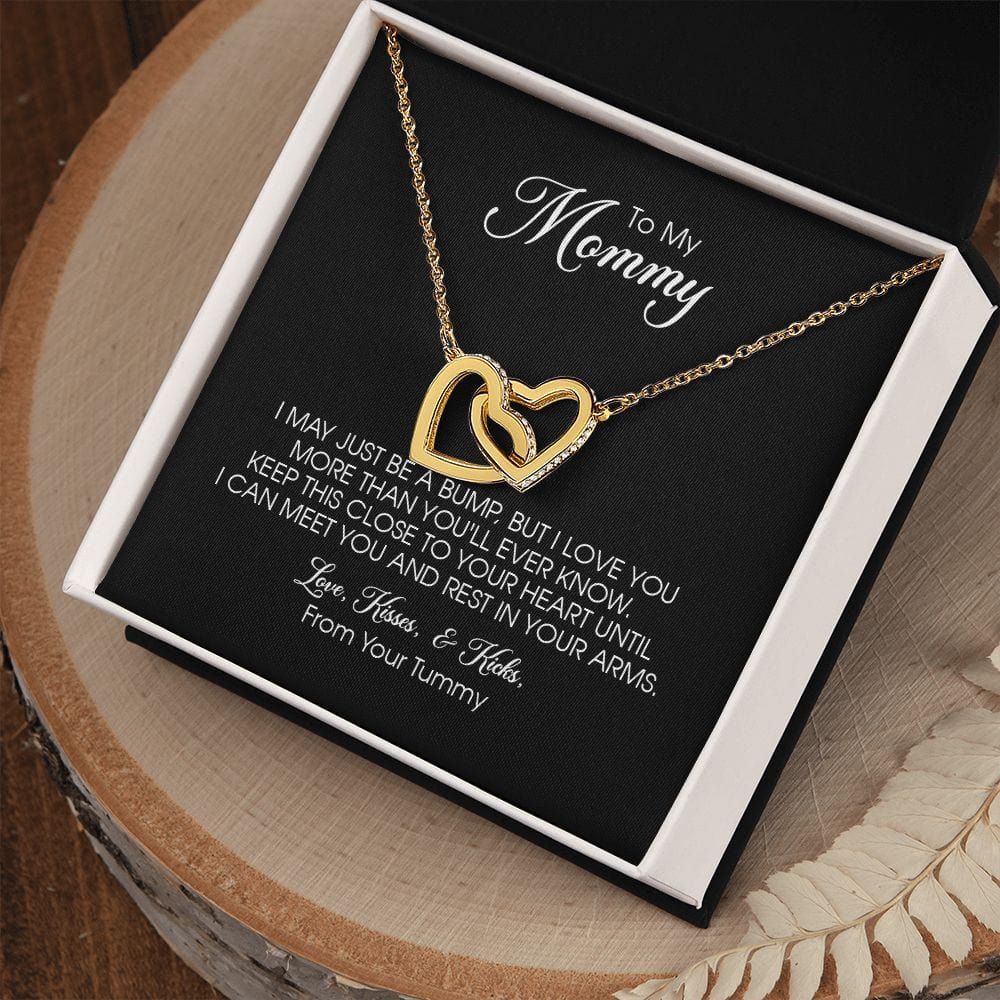 Mommy to Be Gift, Interlocking Hearts Necklace, Mother's Day Gift for Pregnant Woman