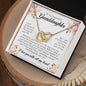 To My Beautiful Granddaughter, Interlocking Heart Necklace