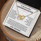 To My Beautiful Granddaughter "Always Keep Me In Your Heart" Interlocking Heart Necklace