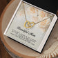 To my Beautiful Mom, Interlocking Hearts Necklace, Mother's Day Gift