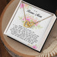 To My Bonus Mom, Interlocking Hearts Necklace