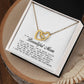To my Beautiful Mom, Interlocking Hearts Necklace, Mother's Day Gift
