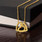 To My Badass Daughter, Interlocking Hearts Necklace