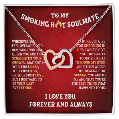 Interlocking Hearts Necklace, To My Smoking Hot Soulmate