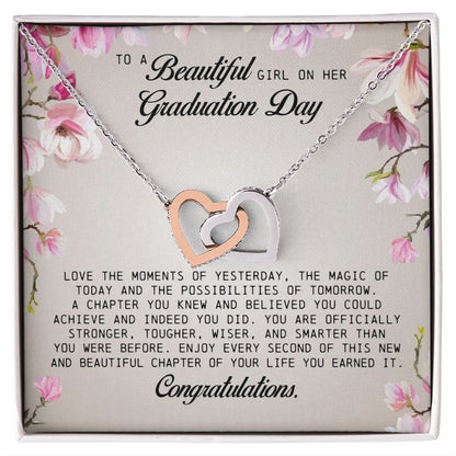 To a Beautiful Girl on Her Graduation Day, Interlocking Hearts Necklace