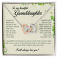 To My Beautiful Granddaughter, Interlocking Heart Necklace