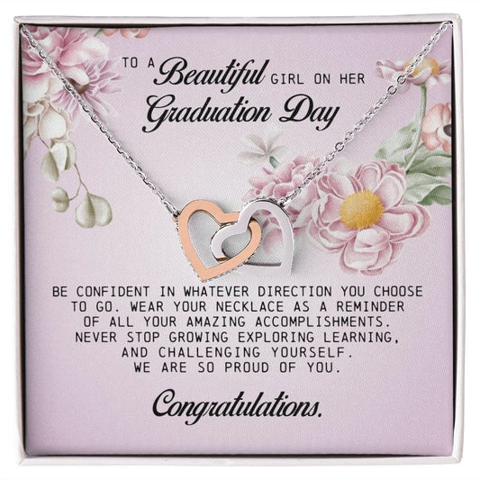 To a Beautiful Girl on Her Graduation Day, Interlocking Hearts Necklace