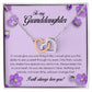 To My Granddaughter, Interlocking Heart Necklace