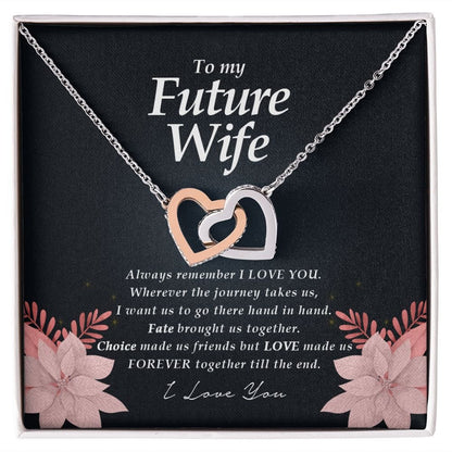 To My Future Wife, Interlocking Hearts Necklace