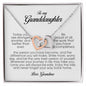 To My Granddaughter, Interlocking Heart Necklace