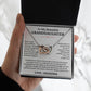 To My Beautiful Granddaughter "Always Keep Me In Your Heart" Interlocking Heart Necklace