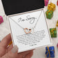 I'm Sorry Card, Interlocking Hearts Necklace