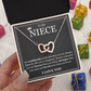 Interlocking Hearts Necklace - To My Niece "Live The Life You've Imagined"