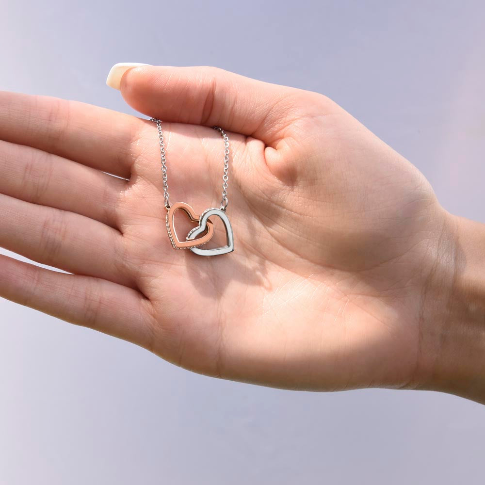 Interlocking Hearts Necklace - To My Niece "Never Forget How Much I Love You"