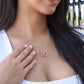 To My Beautiful Granddaughter, Interlocking Heart Necklace