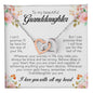 To My Beautiful Granddaughter, Interlocking Heart Necklace