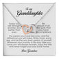 To My Granddaughter, Interlocking Heart Necklace