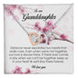 To Our Granddaughter, Interlocking Heart Necklace