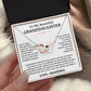 To My Beautiful Granddaughter "Always Keep Me In Your Heart" Interlocking Heart Necklace