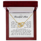 To my Beautiful Mom, Interlocking Hearts Necklace, Mother's Day Gift