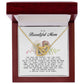 To my Beautiful Mom, Interlocking Hearts Necklace, Mother's Day Gift