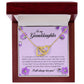 To My Granddaughter, Interlocking Heart Necklace