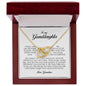 To My Granddaughter, Interlocking Heart Necklace