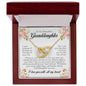To My Beautiful Granddaughter, Interlocking Heart Necklace