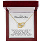 To my Beautiful Mom, Interlocking Hearts Necklace, Mother's Day Gift