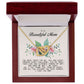 To my Beautiful Mom, Interlocking Hearts Necklace, Mother's Day Gift