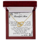 To my Beautiful Mom, Interlocking Hearts Necklace, Mother's Day Gift
