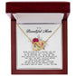 To my Beautiful Mom, Interlocking Hearts Necklace, Mother's Day Gift