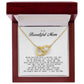 To my Beautiful Mom, Interlocking Hearts Necklace, Mother's Day Gift